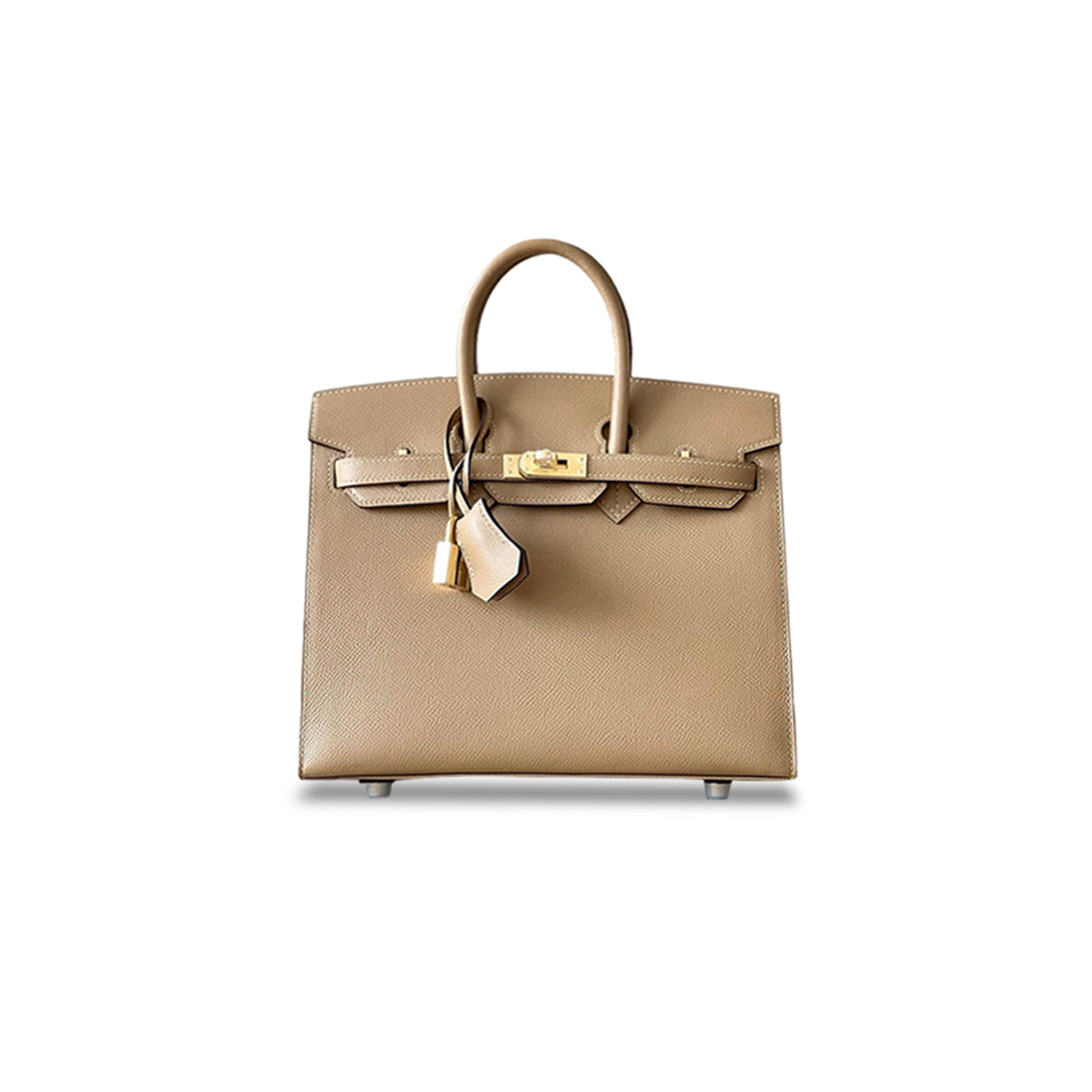 H**mes birkin 25 outer seam epsom biscuit gold buckle bk308qtgss (25*20*13cm)